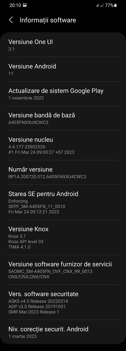 versiuni software