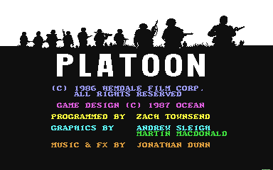 Platoon, Commodore screenshot